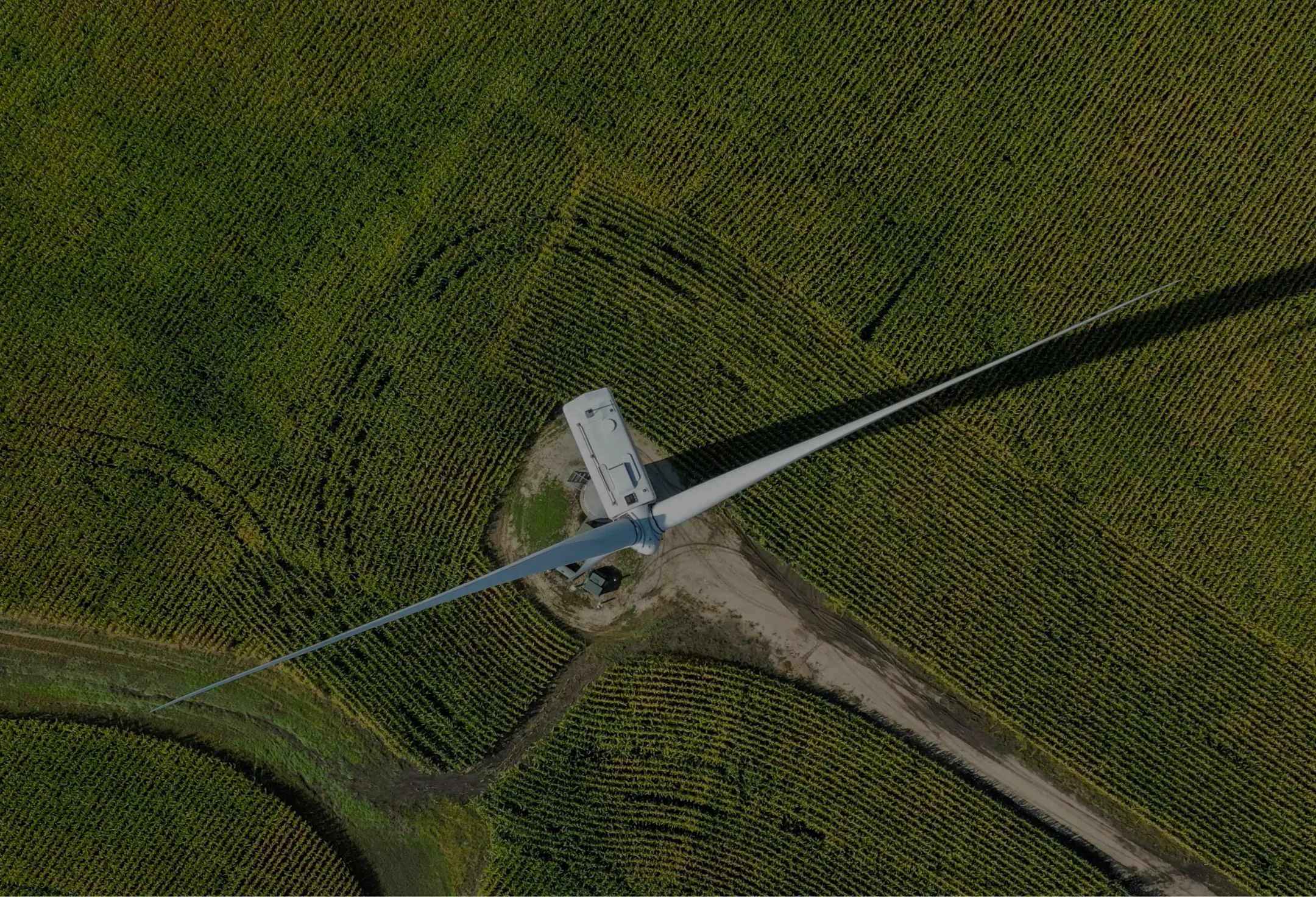 Drone view of energy wind mill